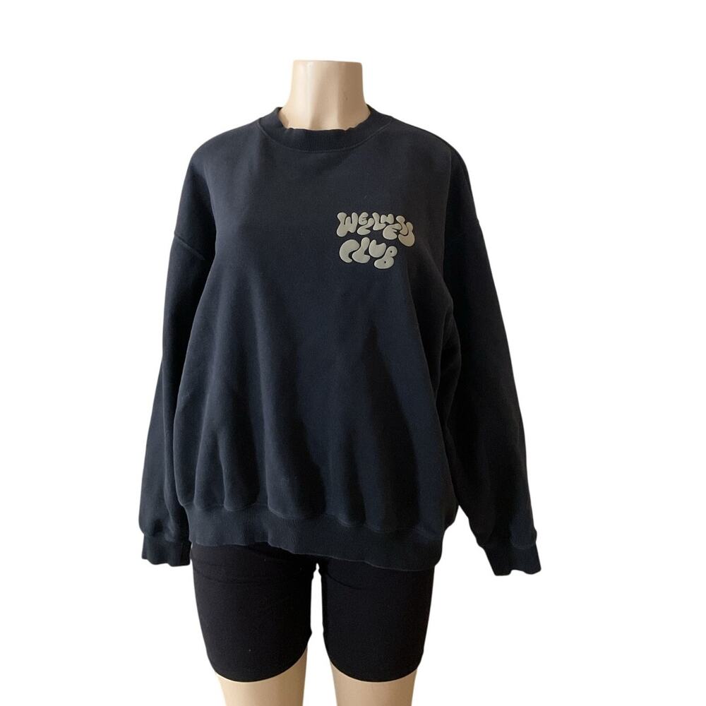 Cotton On Body Wellness Club Oversized Sweatshirt Women’s S/P Black Graphic